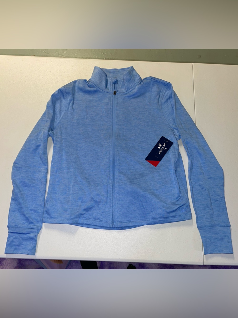 Reebok Light Blue Heather Full-Zip Jacket